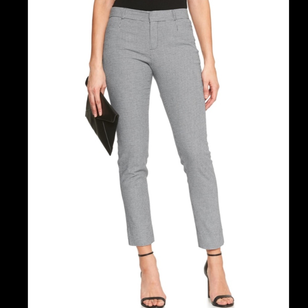 Banana Republic Houndstooth Sloan Jacquard pants